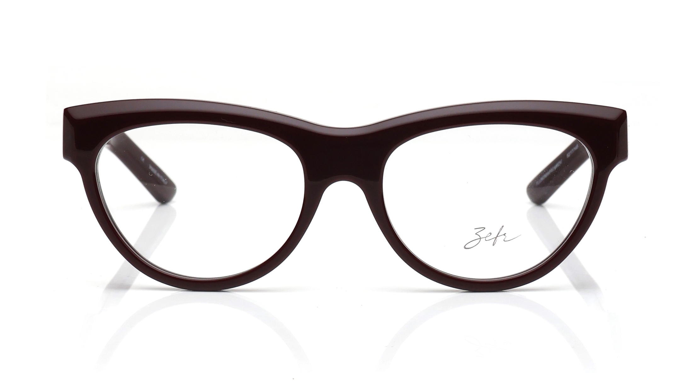 Image 1 of Maroon CatEye Eyeglasses for Women from Zefr Available at Titan Eye+