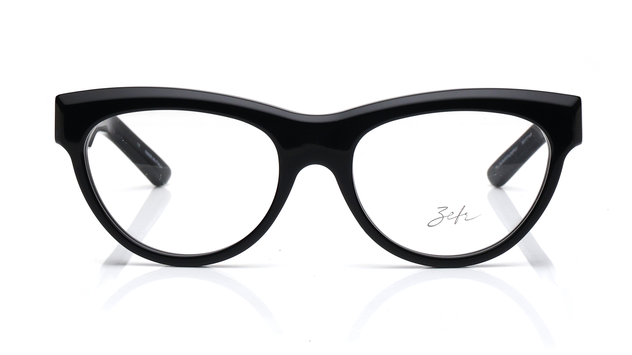 Image 1 of Black CatEye Eyeglasses for Women from Zefr Available at Titan Eye+