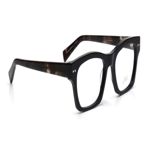 Image 2 of Black Square Eyeglasses for Men and Women from Zefr Available at Titan Eye+