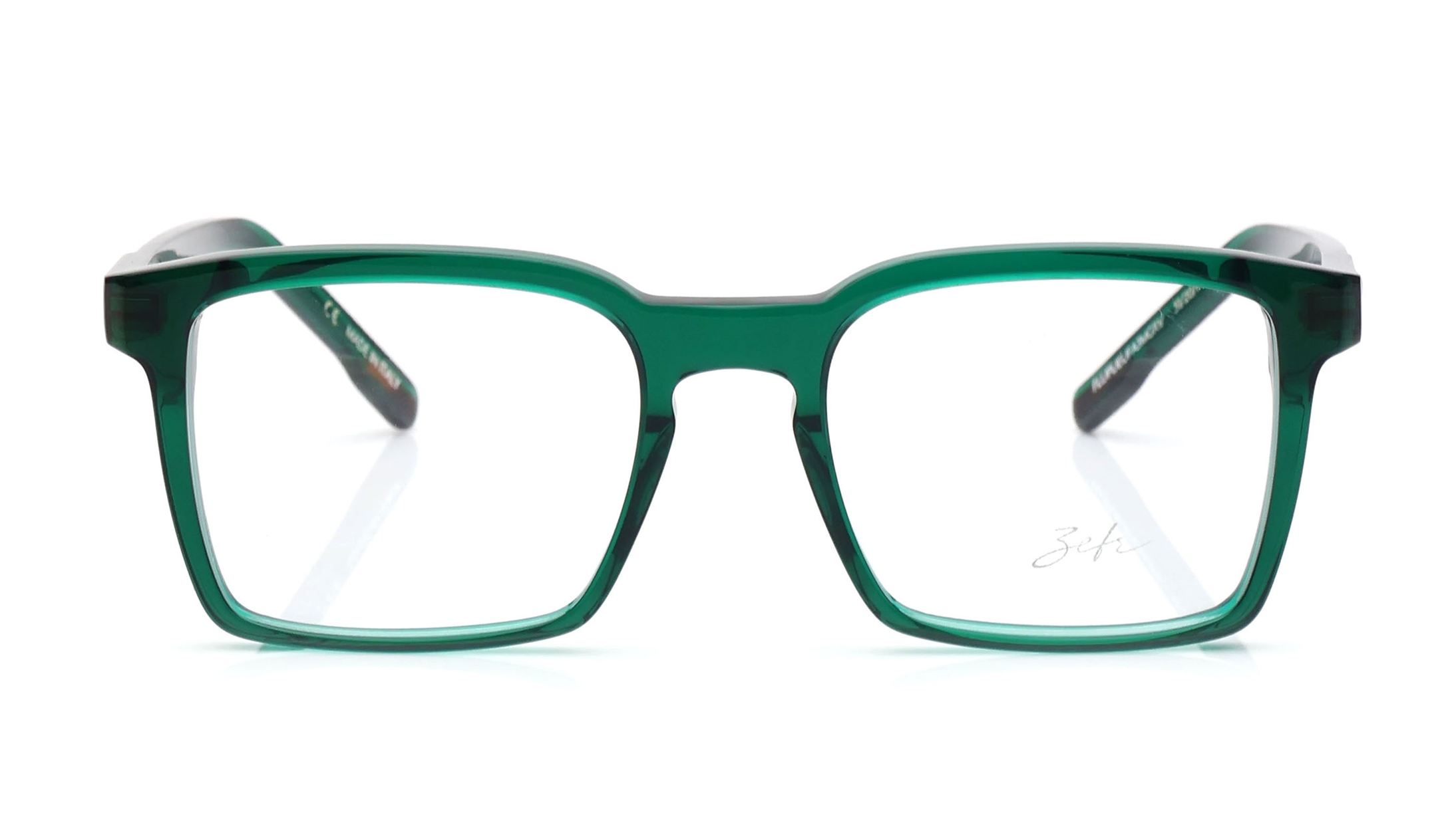 Image 1 of Green Rectangle Eyeglasses for Men and Women from Zefr Available at Titan Eye+