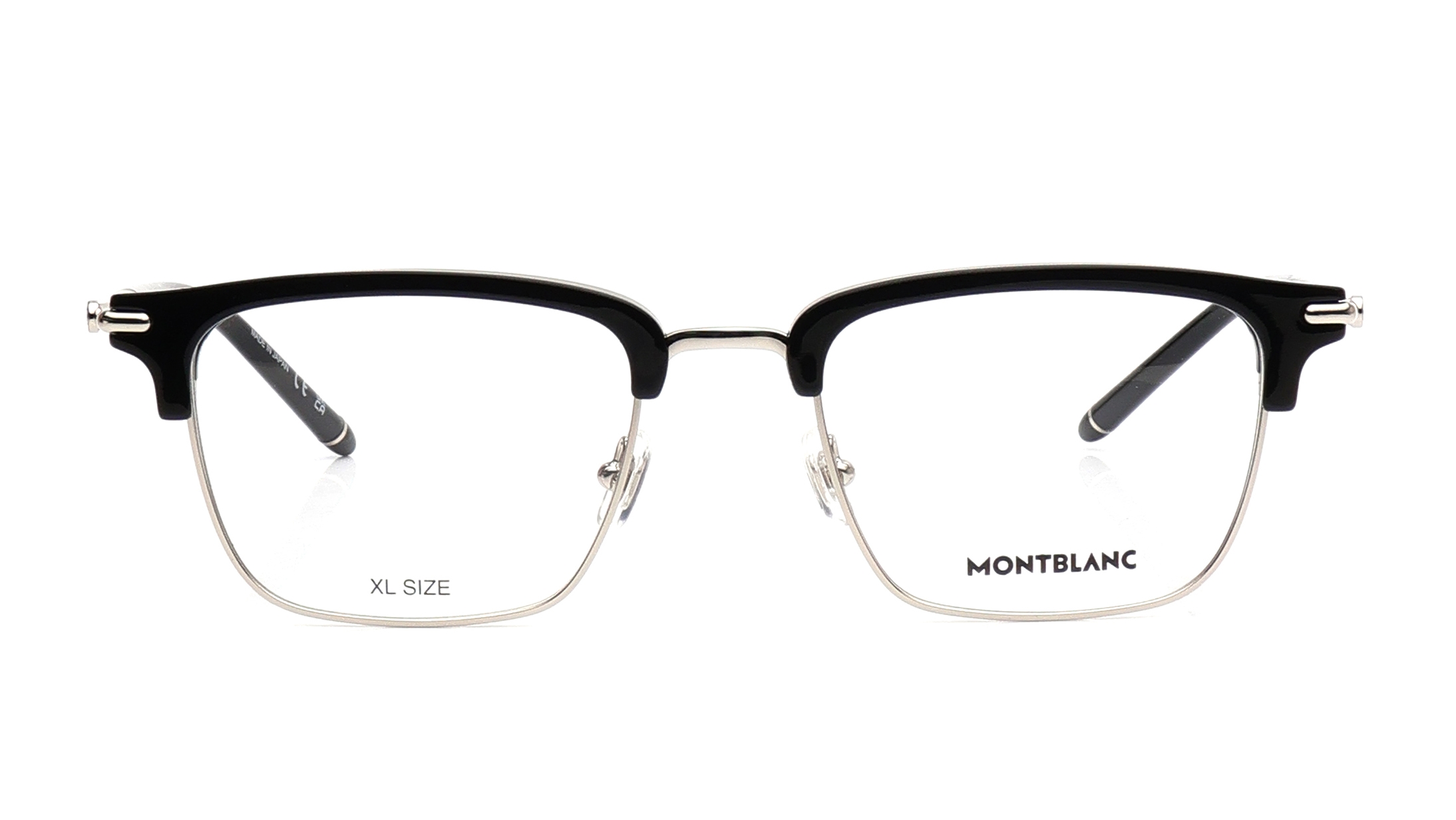 Image 1 of Black Clubmaster Eyeglasses for Men from Montblanc Available at Titan Eye+