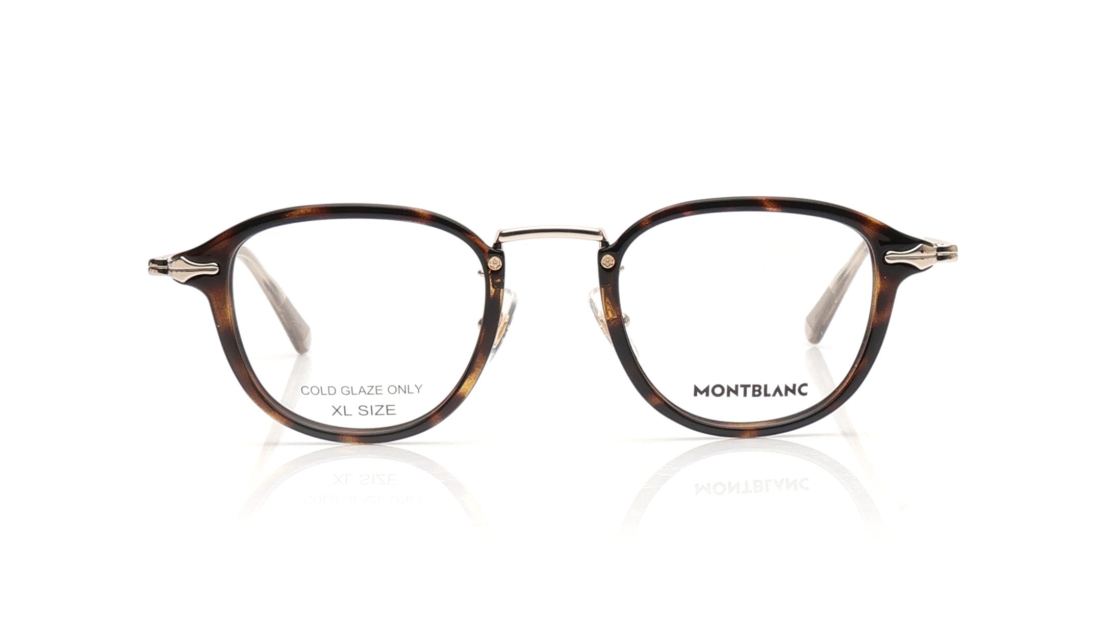 Image 1 of Havana Round Eyeglasses for Men from Montblanc Available at Titan Eye+