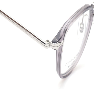 Image 2 of Grey Round Eyeglasses for Men from Montblanc Available at Titan Eye+