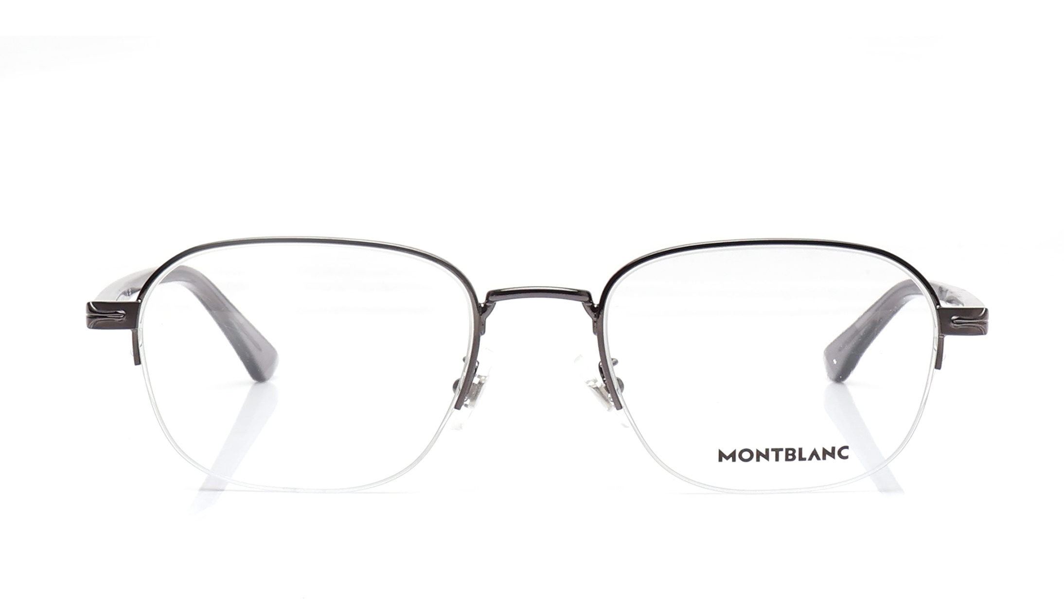 Image 1 of Black Rectangle Eyeglasses for Men from Montblanc Available at Titan Eye+
