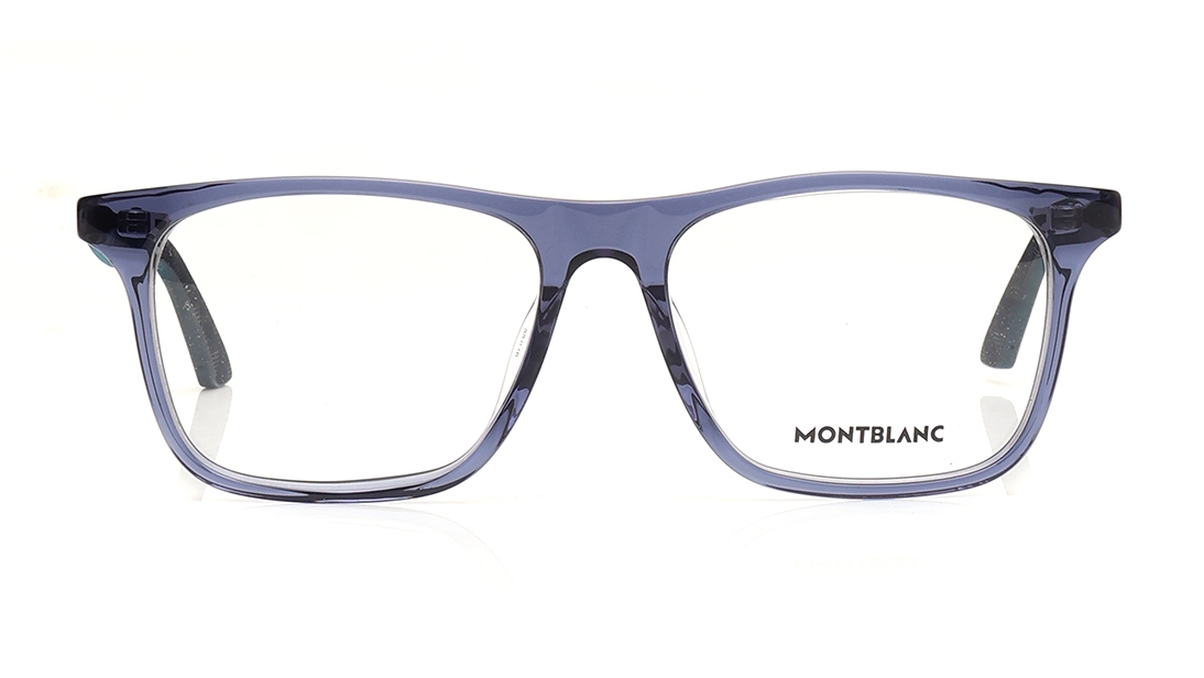Image 1 of Blue Rectangle Eyeglasses for Men from Montblanc Available at Titan Eye+
