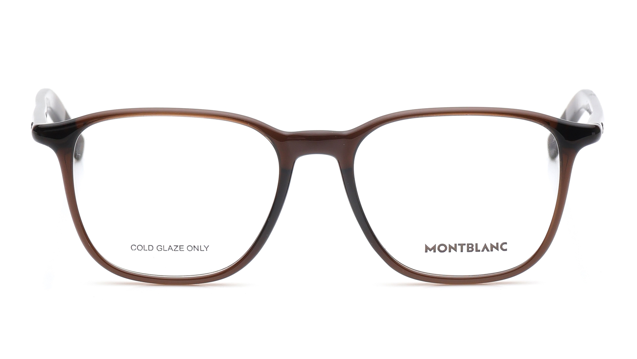 Image 1 of Brown Rectangle Eyeglasses for Men from Montblanc Available at Titan Eye+