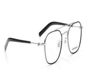 Image 2 of Black Navigator Eyeglasses for Men from Montblanc Available at Titan Eye+