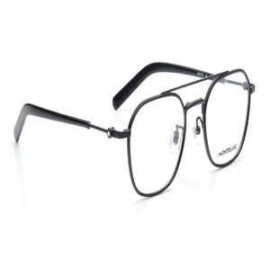 Image 2 of Black Navigator Eyeglasses for Men from Montblanc Available at Titan Eye+