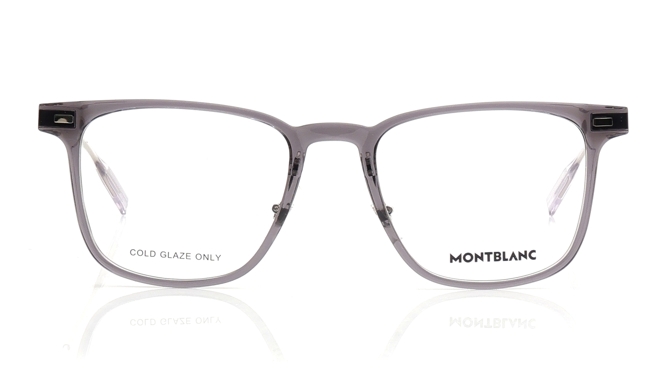 Image 1 of Grey Rectangle Eyeglasses for Men from Montblanc Available at Titan Eye+