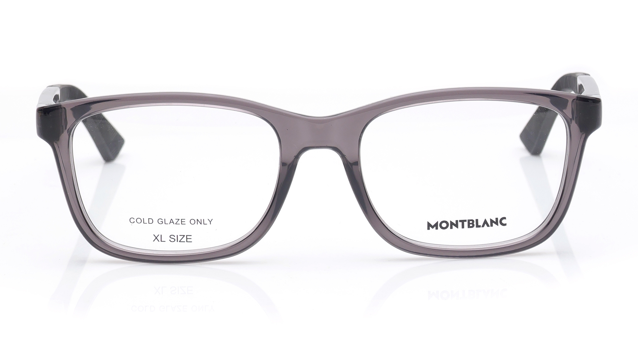 Image 1 of Grey Rectangle Eyeglasses for Men from Montblanc Available at Titan Eye+