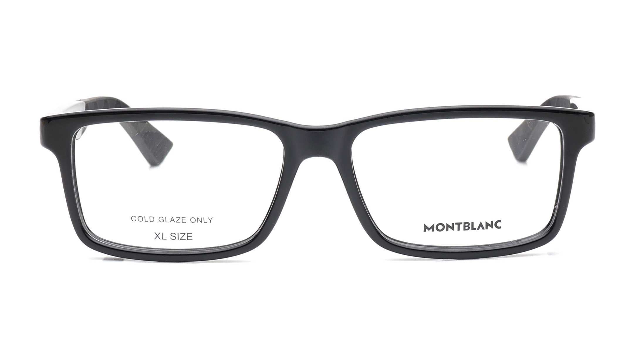 Image 1 of Black Rectangle Eyeglasses for Men from Montblanc Available at Titan Eye+