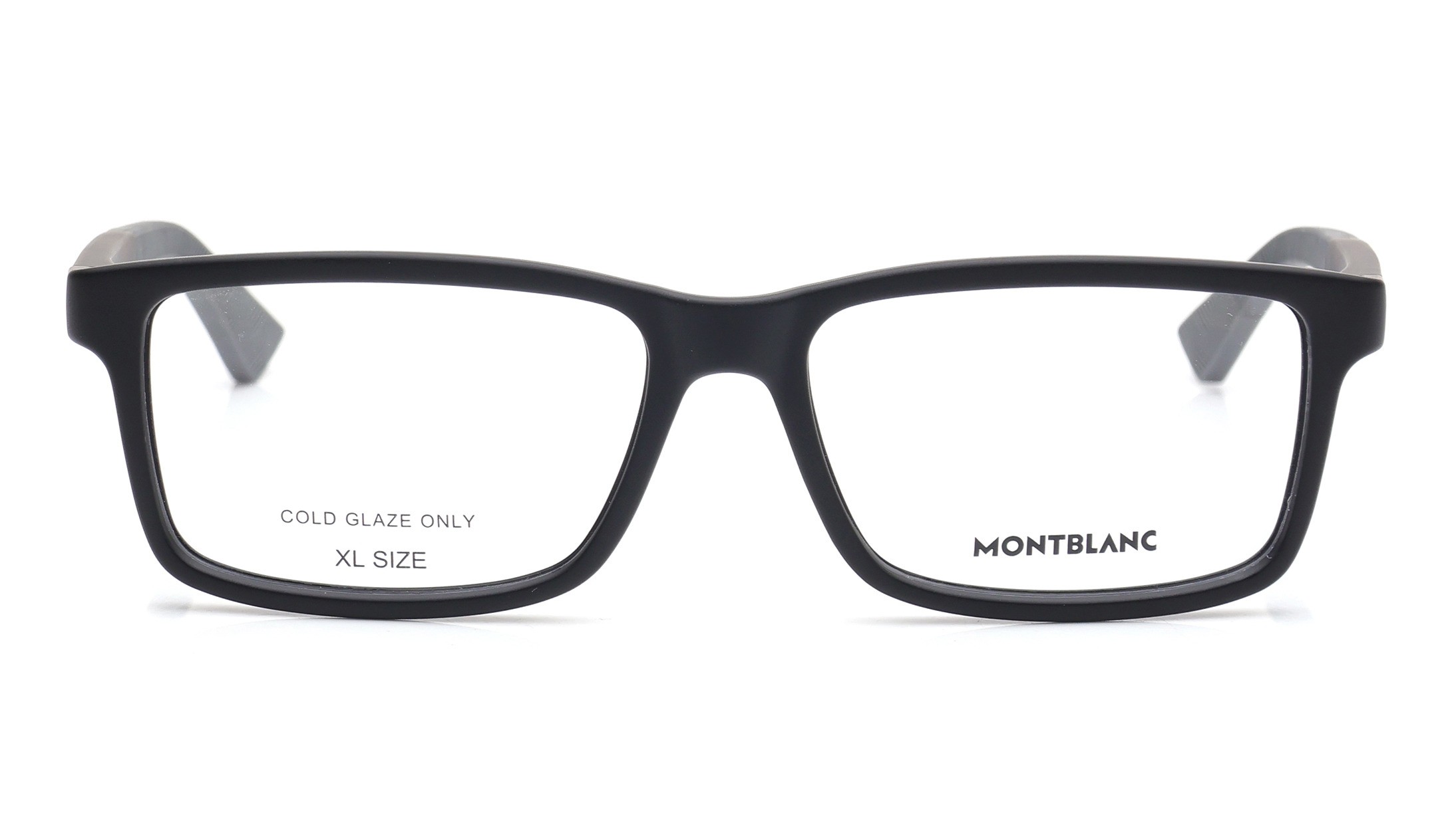 Image 1 of Black Rectangle Eyeglasses for Men from Montblanc Available at Titan Eye+