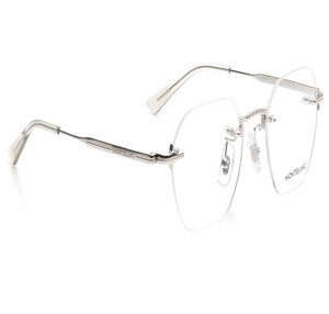 Image 2 of Silver Round Eyeglasses for Men from Montblanc Available at Titan Eye+