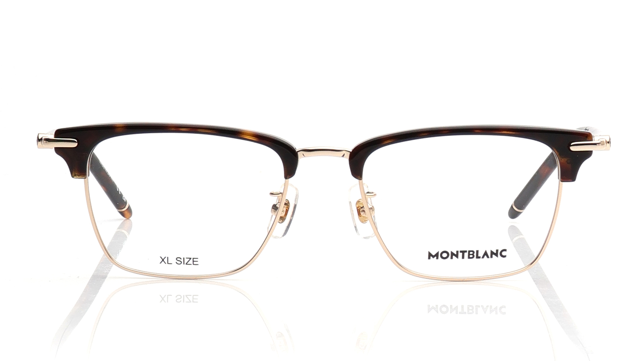 Image 1 of Havana Clubmaster Eyeglasses for Men from Montblanc Available at Titan Eye+