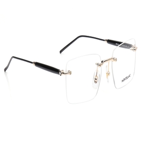 Image 2 of Gold Rectangle Eyeglasses for Men from Montblanc Available at Titan Eye+