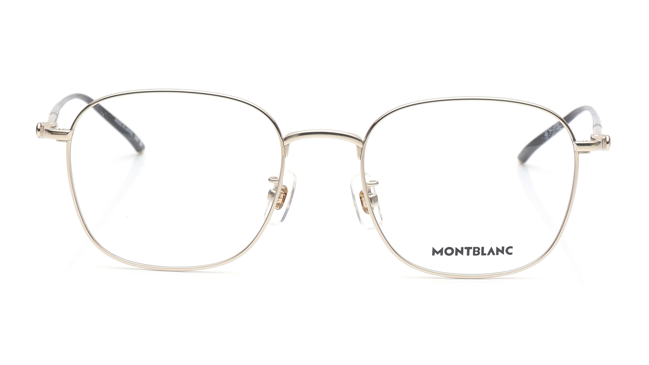 Image 1 of Gold Rectangle Eyeglasses for Men from Montblanc Available at Titan Eye+
