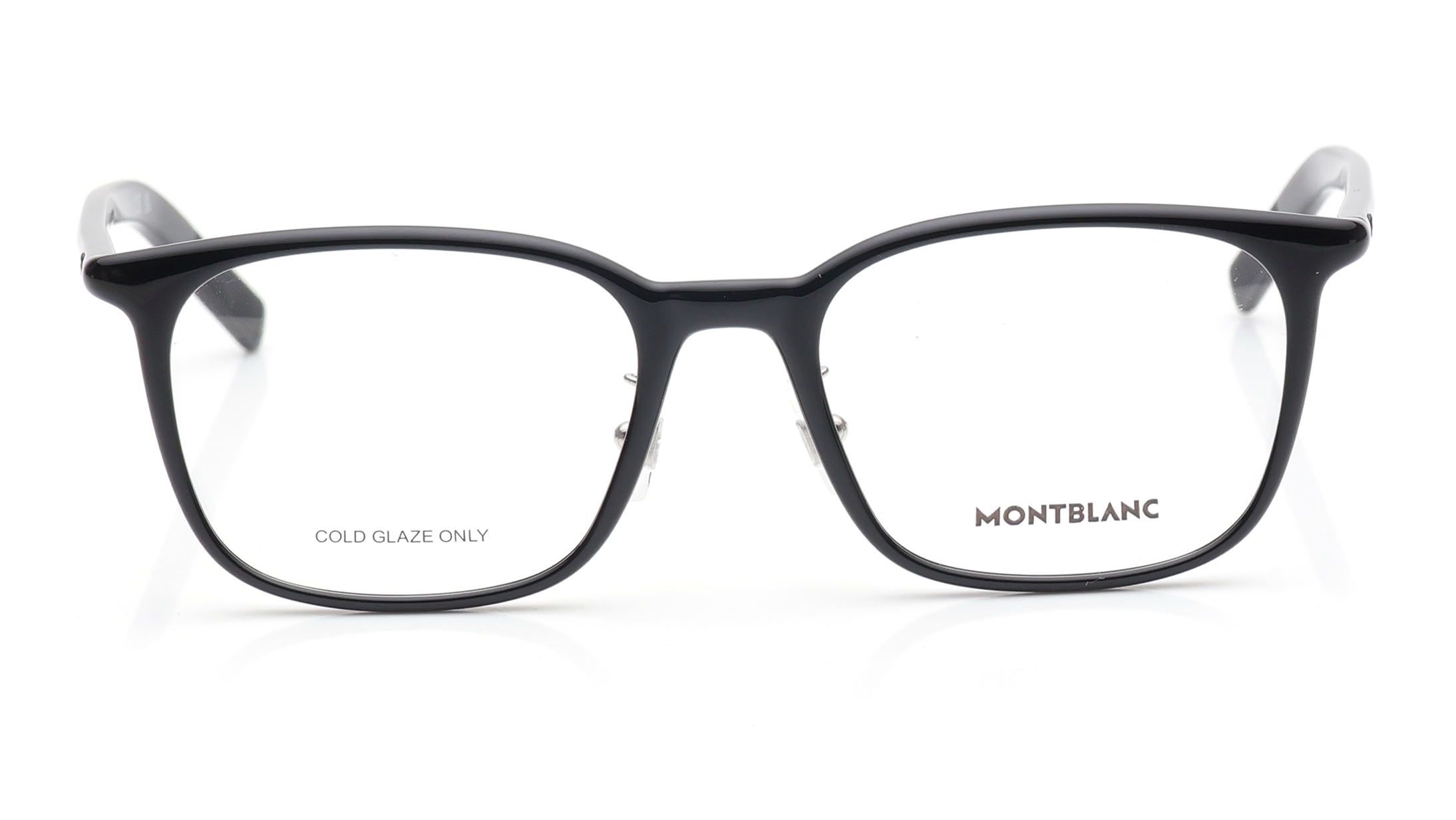 Image 1 of Black Rectangle Eyeglasses for Men from Montblanc Available at Titan Eye+