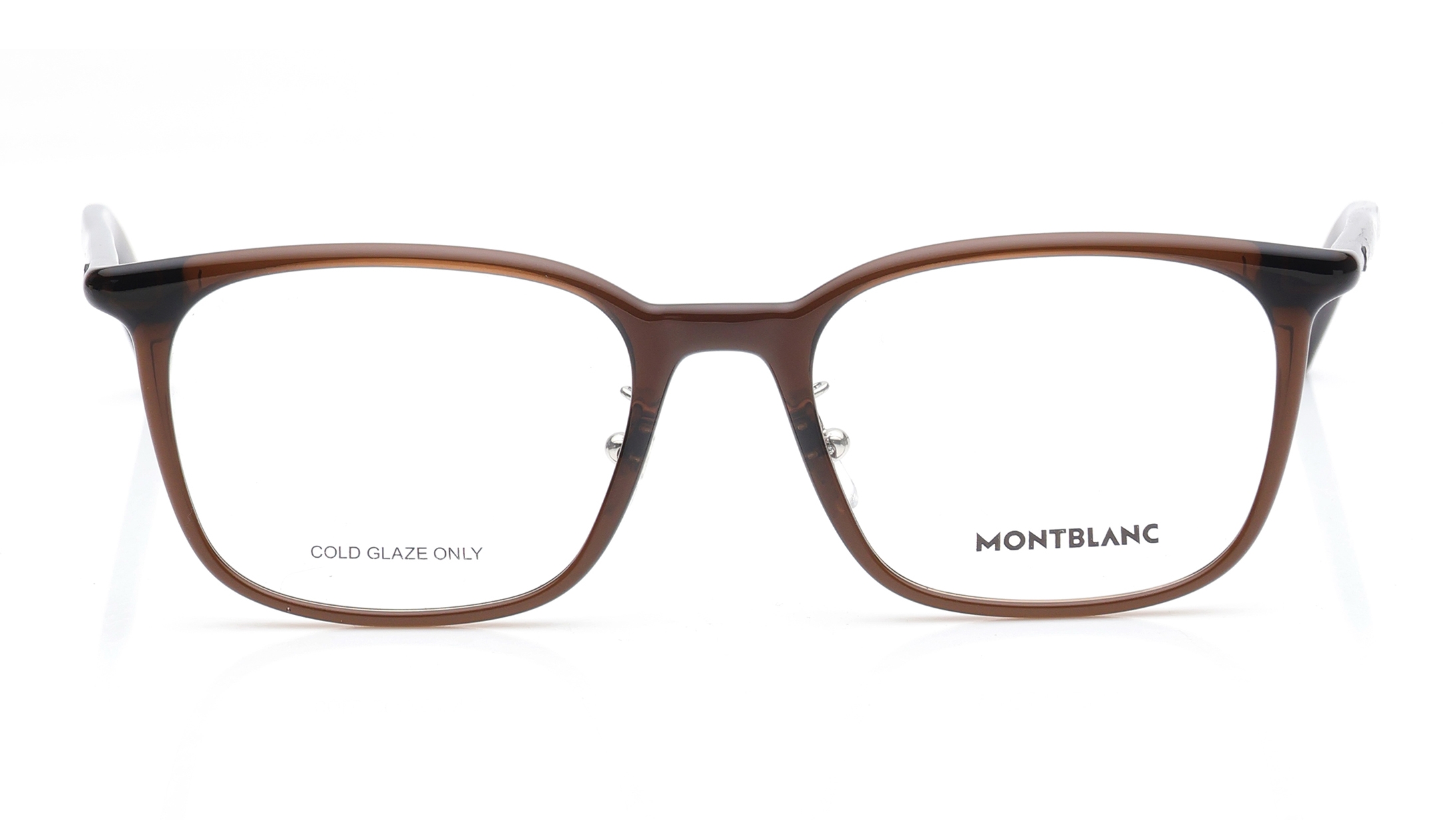 Image 1 of Brown Rectangle Eyeglasses for Men from Montblanc Available at Titan Eye+