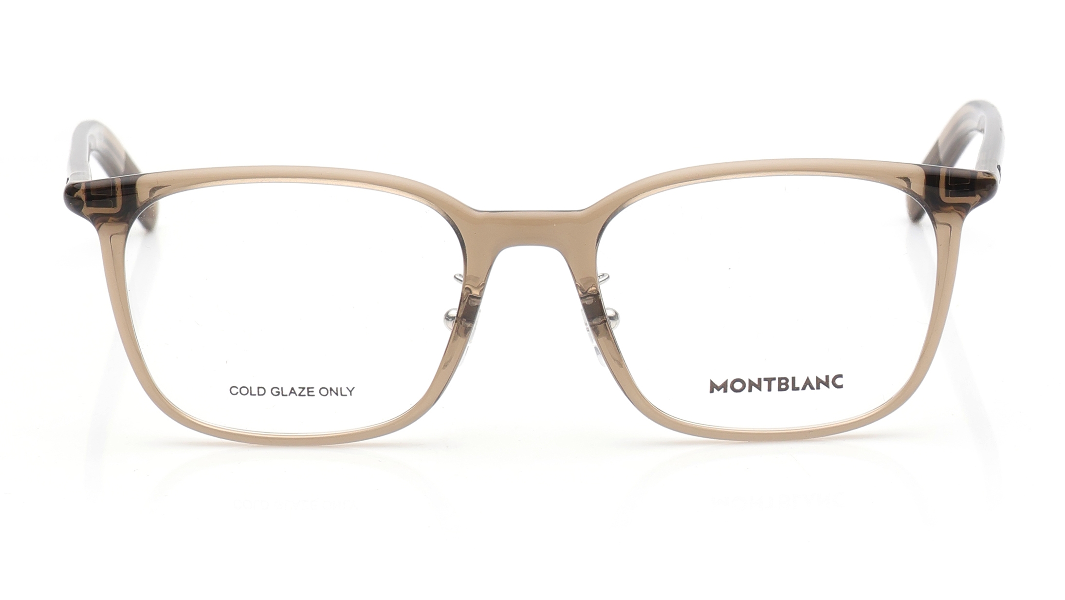 Image 1 of Brown Rectangle Eyeglasses for Men from Montblanc Available at Titan Eye+
