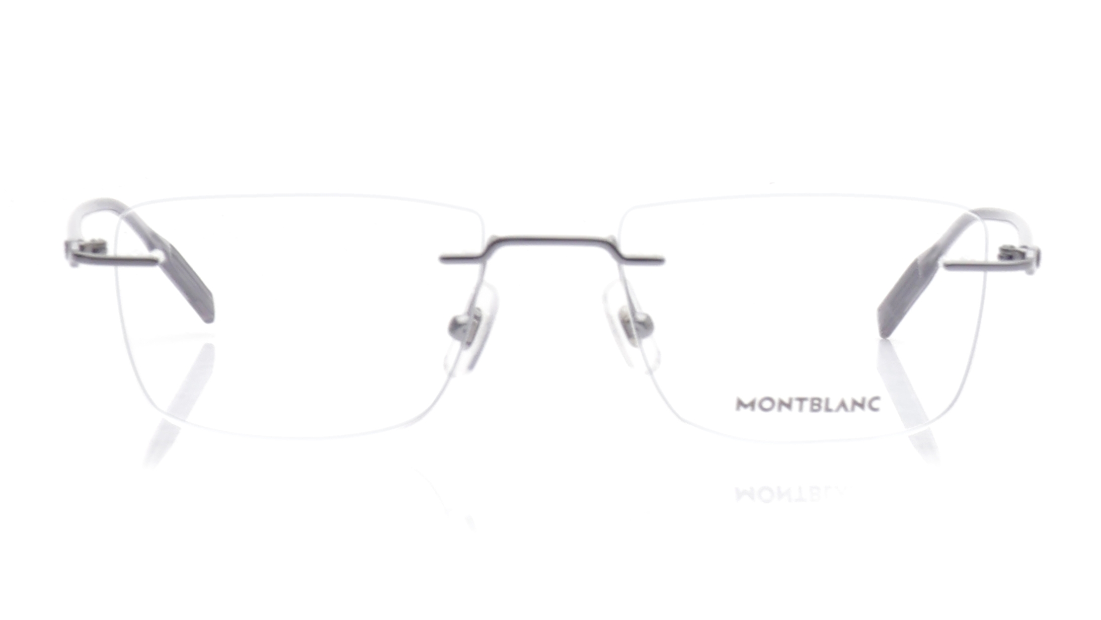 Image 1 of Grey Rectangle Eyeglasses for Men from Montblanc Available at Titan Eye+
