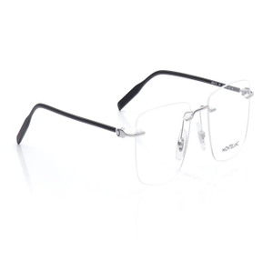 Image 2 of Silver Rectangle Eyeglasses for Men from Montblanc Available at Titan Eye+