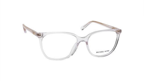 Image 2 of Transparent Pillow Eyeglasses for Women from Michael Kors Available at Titan Eye+