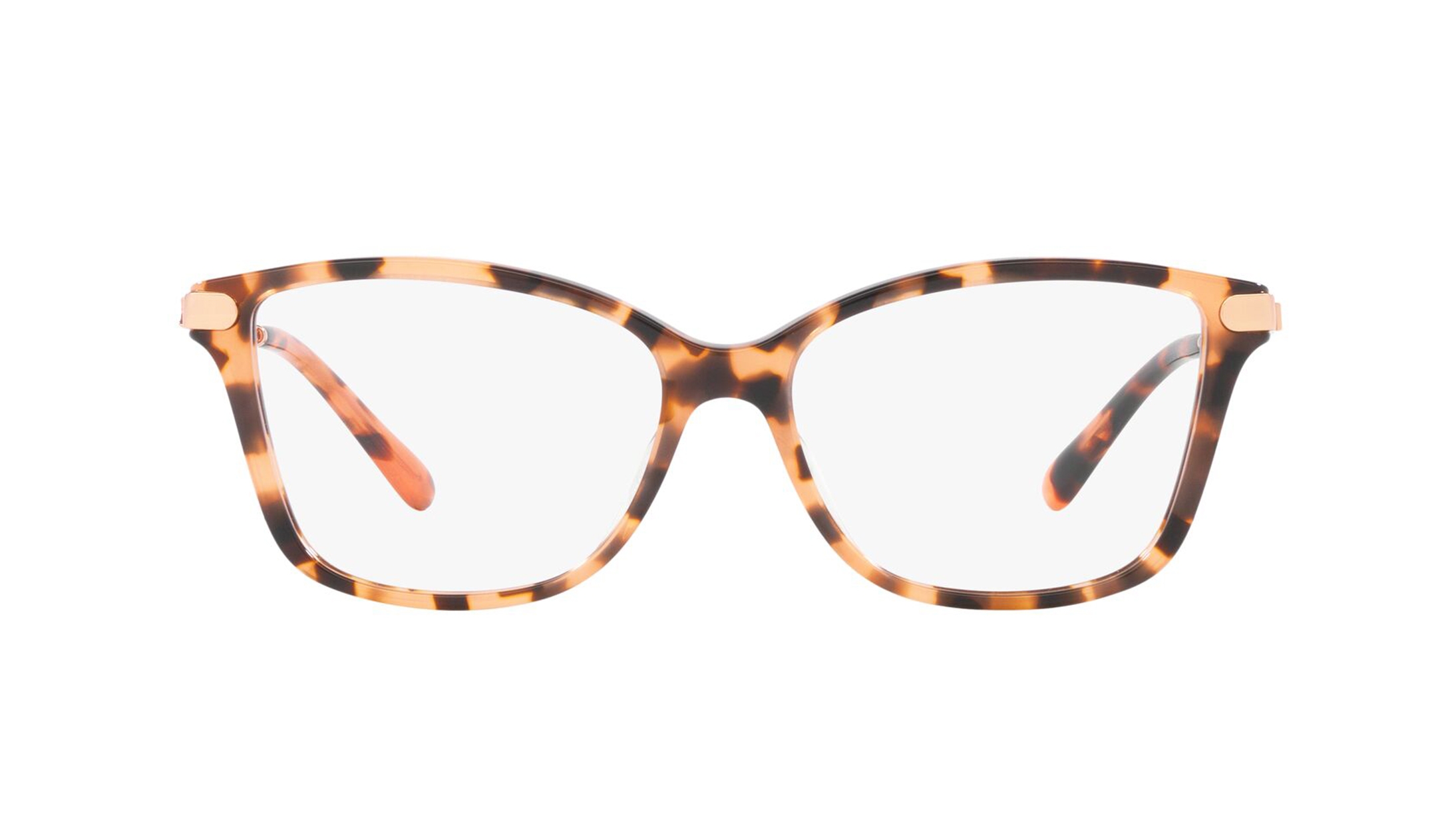 Image 1 of Rose Gold Irregular Eyeglasses for Women from Michael Kors Available at Titan Eye+