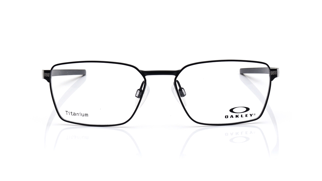 Image 1 of Black Square Eyeglasses for Men from Oakley Available at Titan Eye+