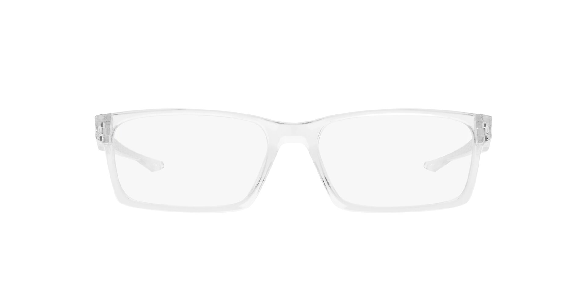 Image 1 of Transparent Rectangle Eyeglasses for Men from Oakley Available at Titan Eye+