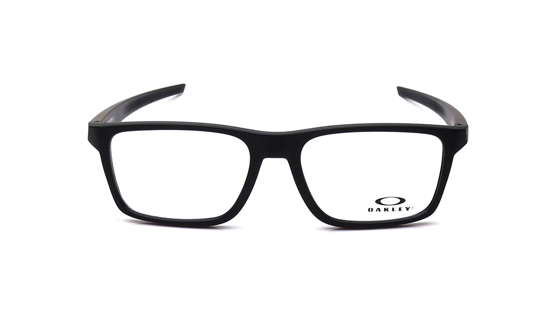 Image 1 of Black Rectangle Eyeglasses for Men from Oakley Available at Titan Eye+