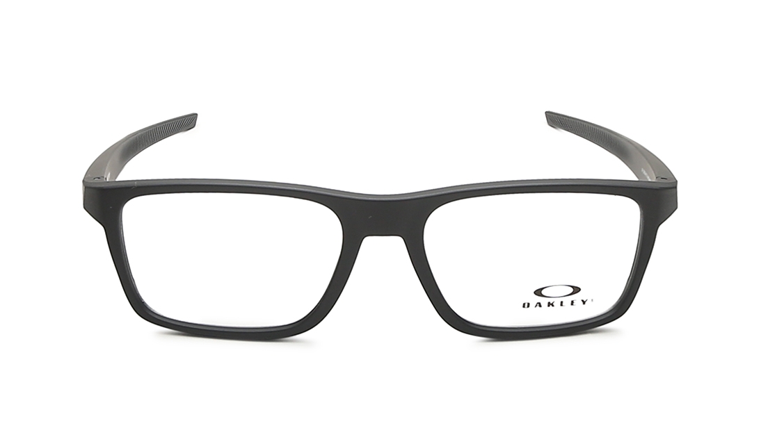 Image 1 of Black Rectangle Eyeglasses for Men from Oakley Available at Titan Eye+
