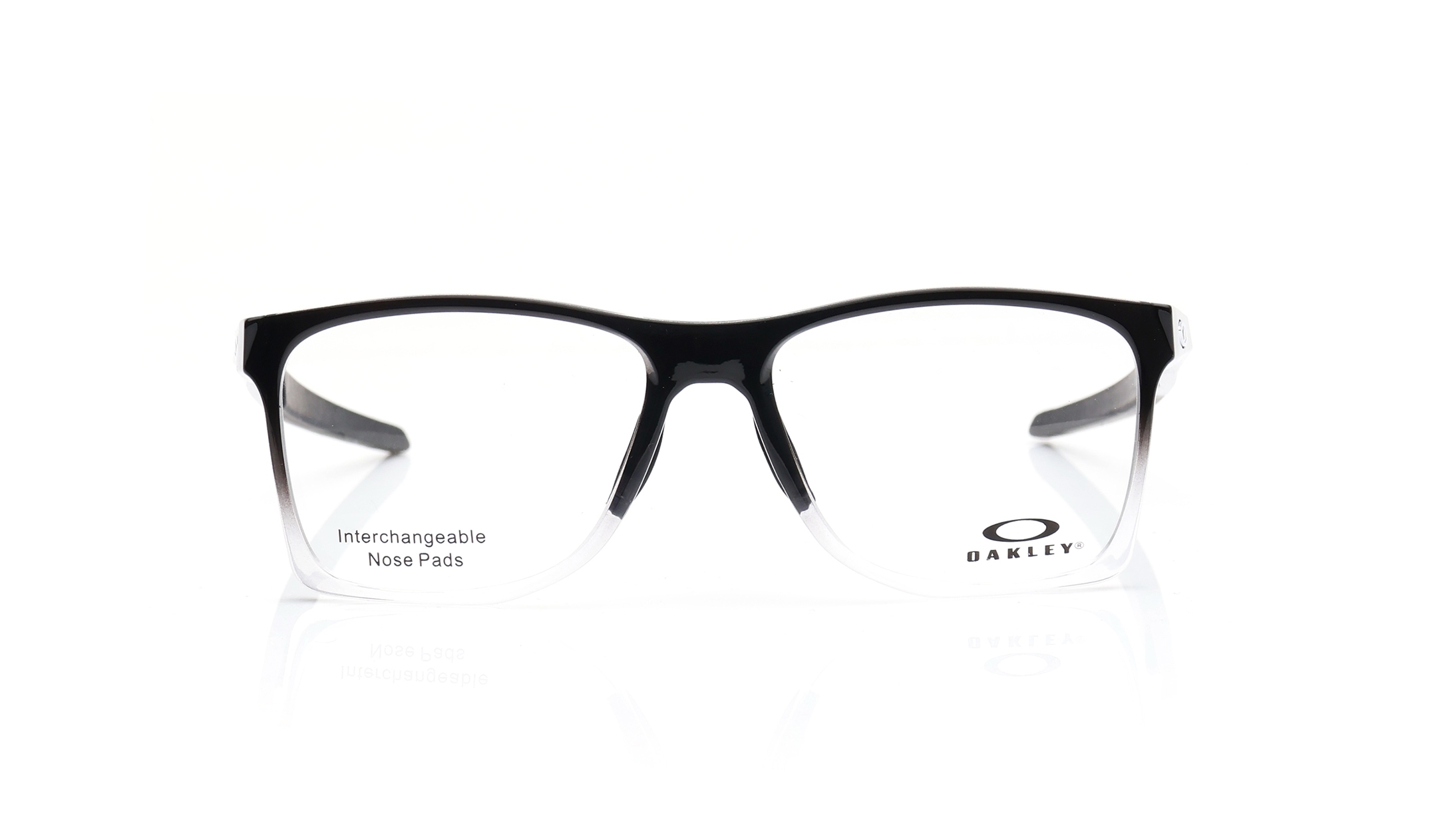 Image 1 of Black Rectangle Eyeglasses for Men from Oakley Available at Titan Eye+