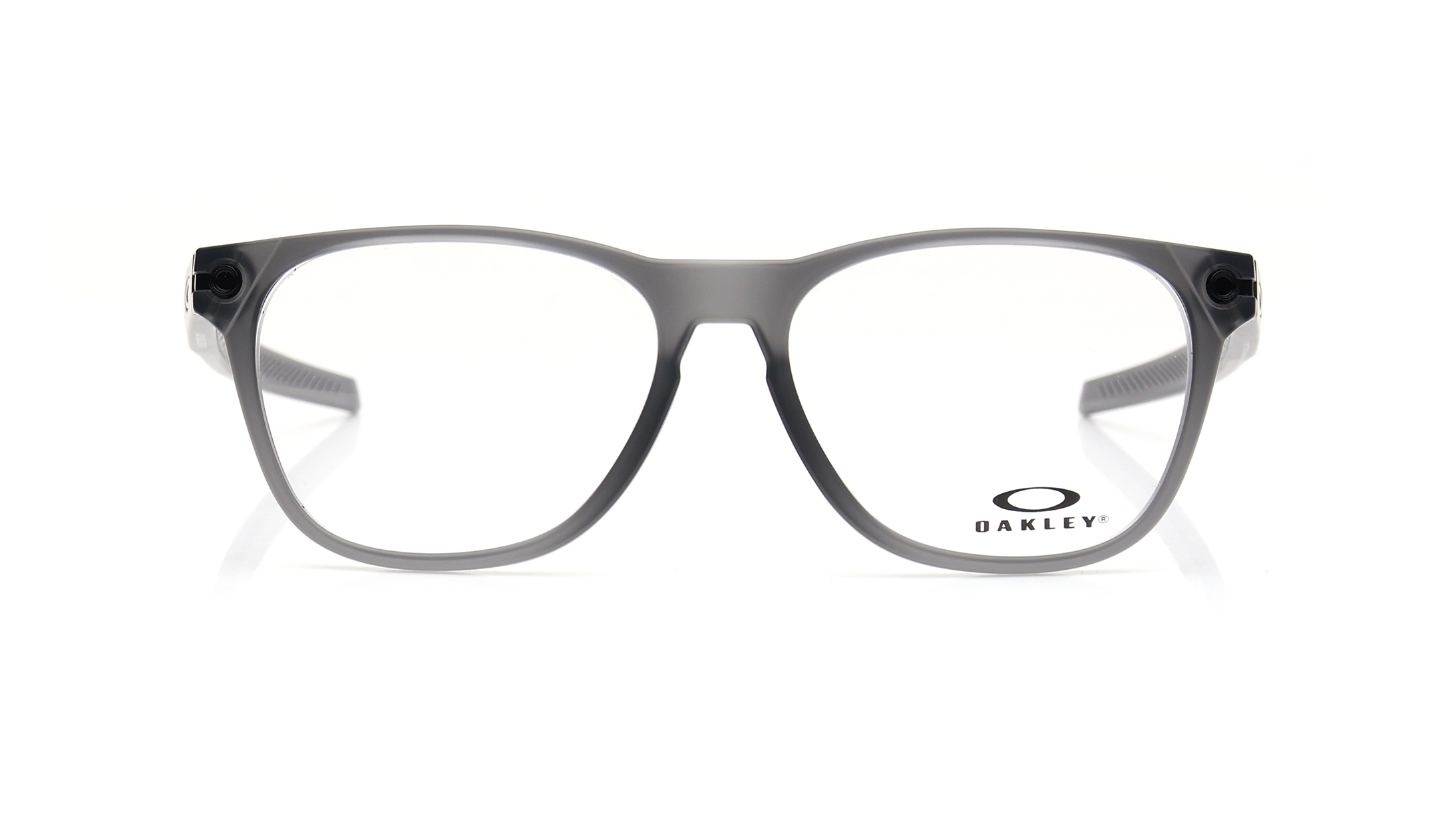 Image 1 of Grey Rectangle Eyeglasses for Men from Oakley Available at Titan Eye+