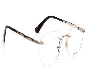 Image 2 of Gold Square Eyeglasses for Men from Police Available at Titan Eye+