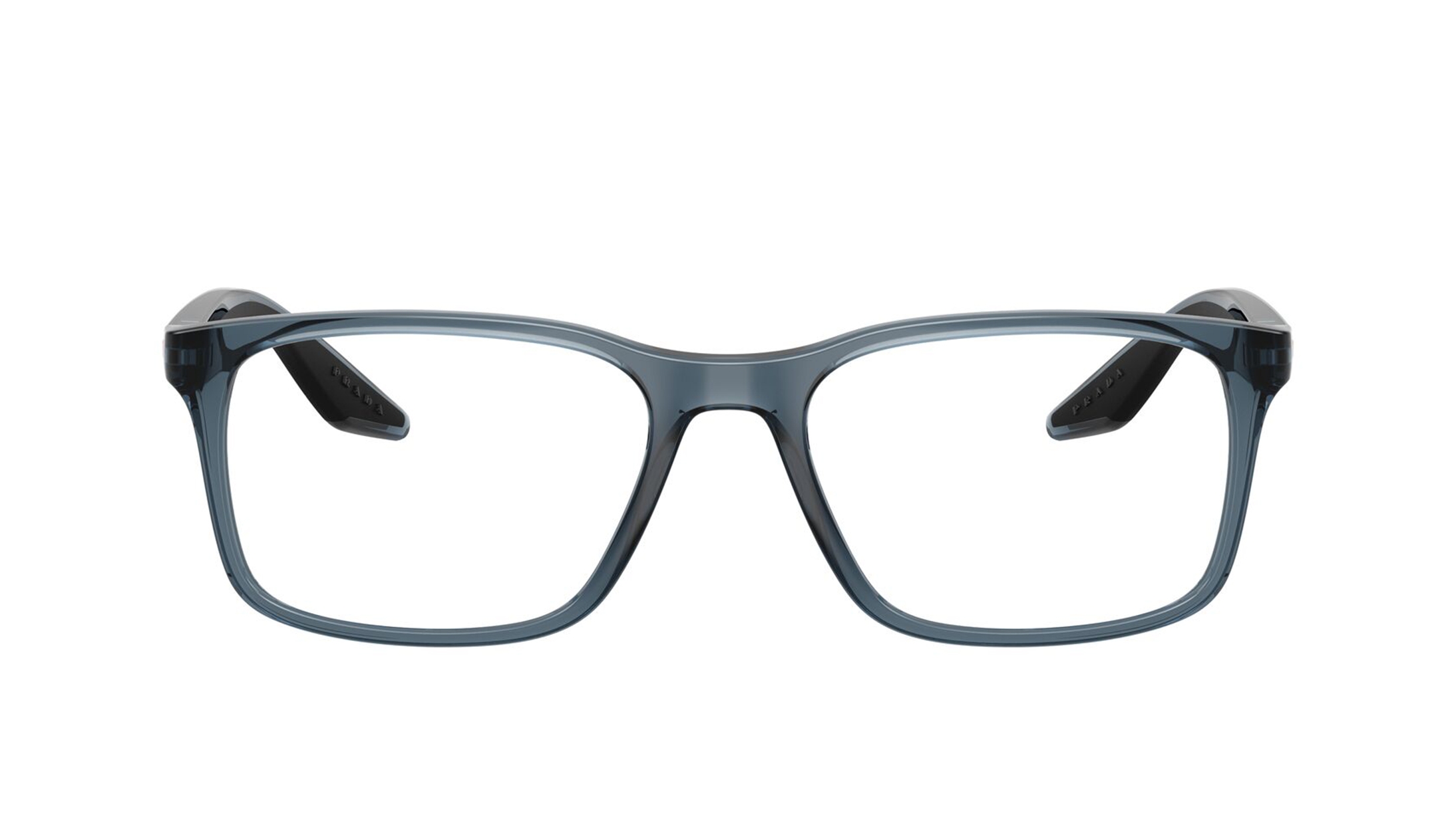 Image 1 of Blue Pillow Eyeglasses for Men from Prada Available at Titan Eye+