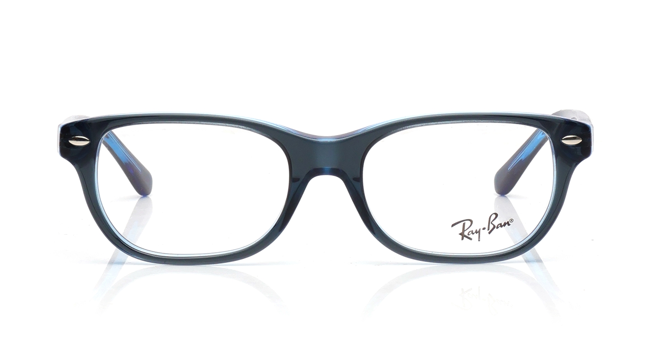 Image 1 of Blue Square Eyeglasses for Kids from Rayban Available at Titan Eye+