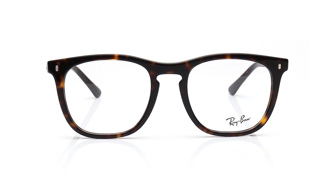 Image 1 of Havana Square Eyeglasses for Men and Women from Rayban Available at Titan Eye+