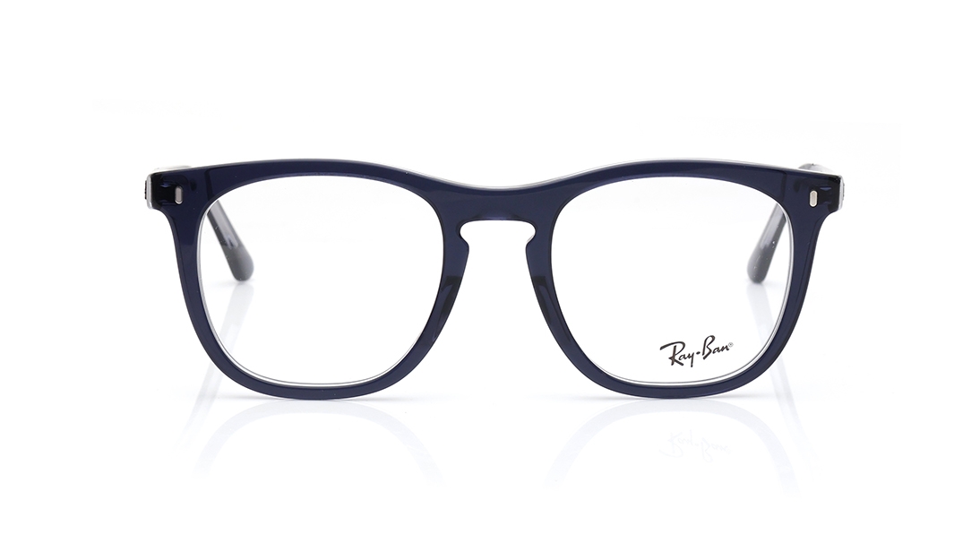 Image 1 of Blue Square Eyeglasses for Men and Women from Rayban Available at Titan Eye+