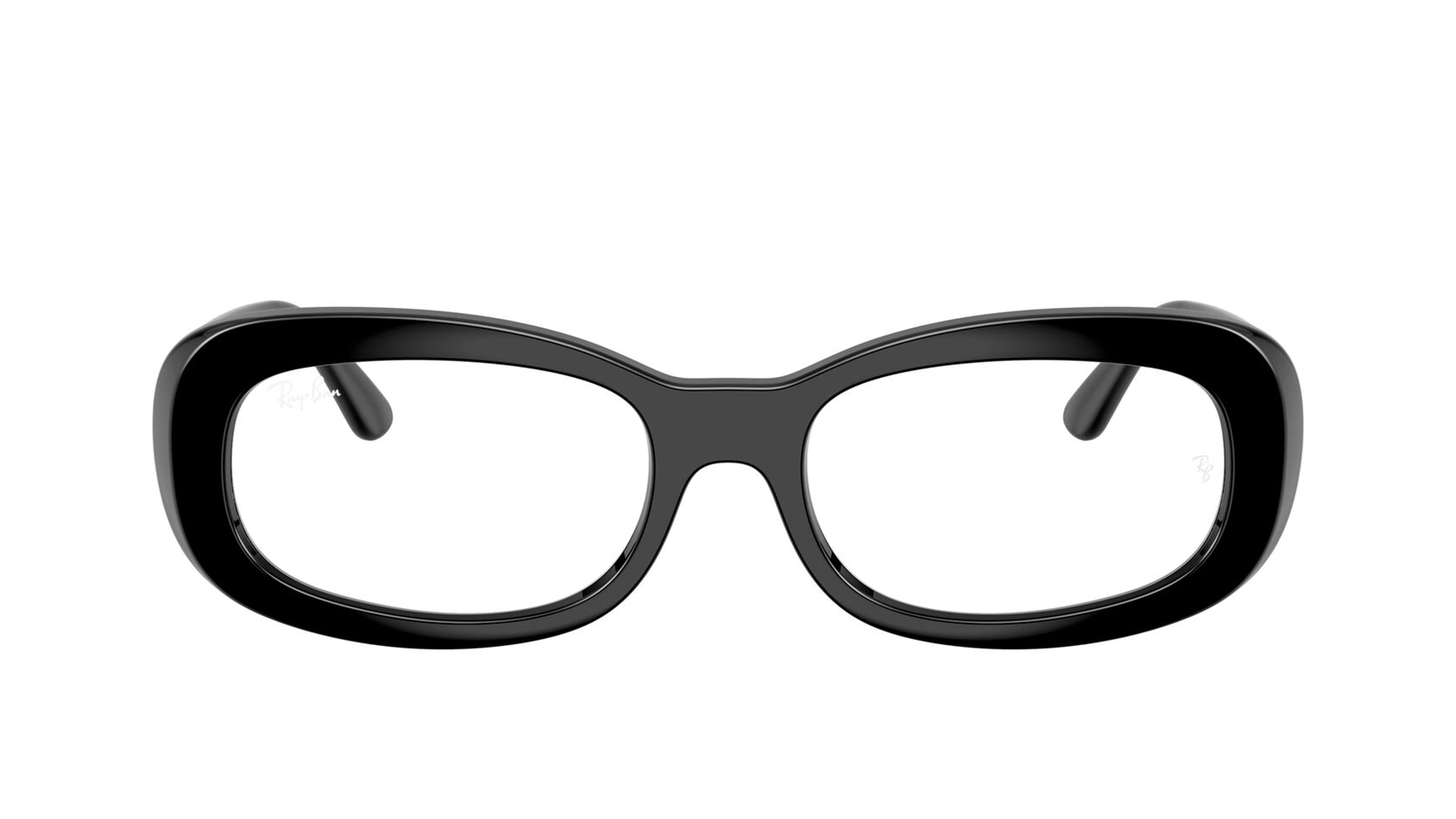 Image 1 of Black Oval Eyeglasses for Women from Rayban Available at Titan Eye+