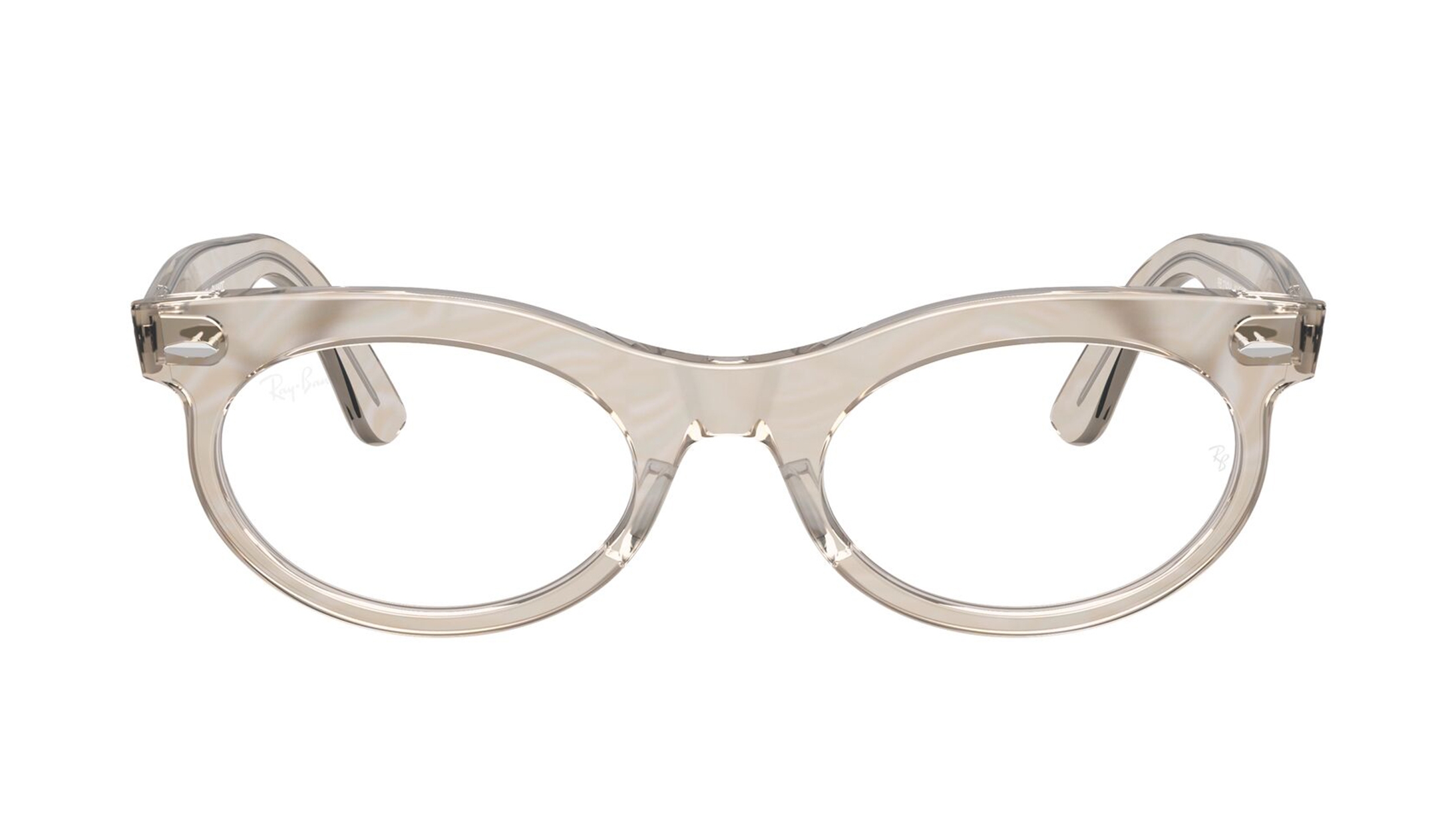 Image 1 of Brown Round Eyeglasses for Men and Women from Rayban Available at Titan Eye+