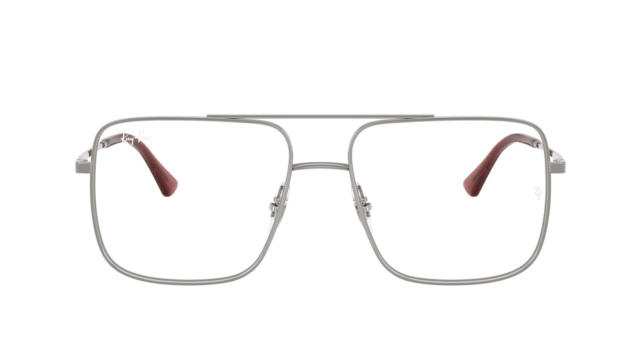 Image 1 of Silver Navigator Eyeglasses for Men and Women from Rayban Available at Titan Eye+