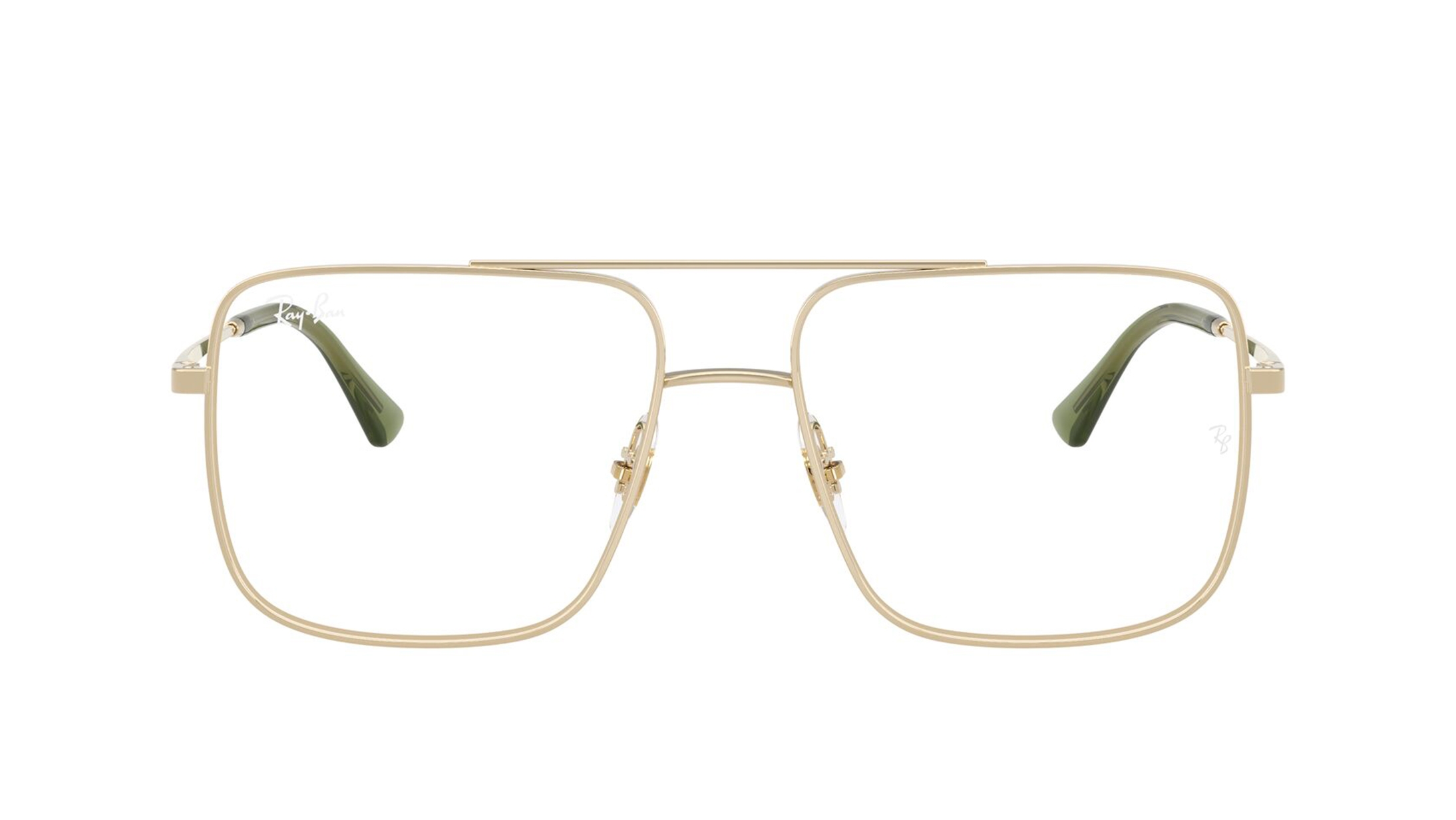 Image 1 of Gold Navigator Eyeglasses for Men and Women from Rayban Available at Titan Eye+
