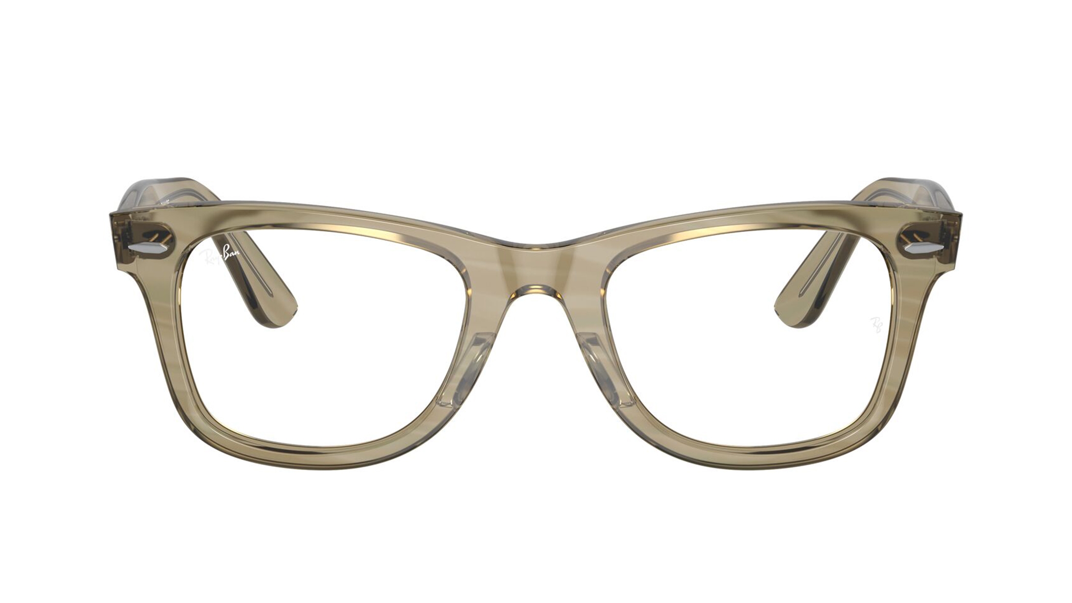 Image 1 of Brown Square Eyeglasses for Men and Women from Rayban Available at Titan Eye+