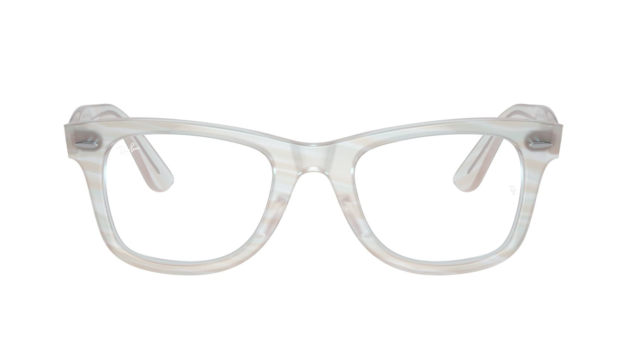 Image 1 of Blue Square Eyeglasses for Men and Women from Rayban Available at Titan Eye+