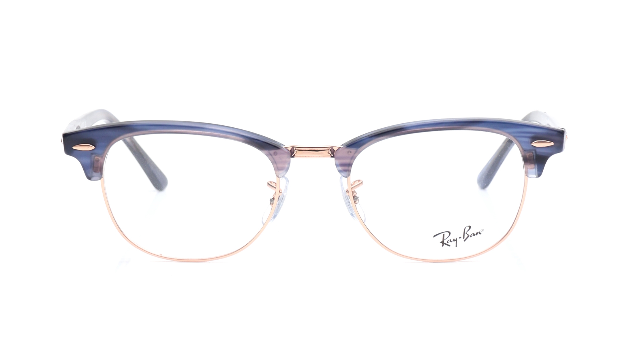 Image 1 of Blue Clubmaster Eyeglasses for Men and Women from Rayban Available at Titan Eye+