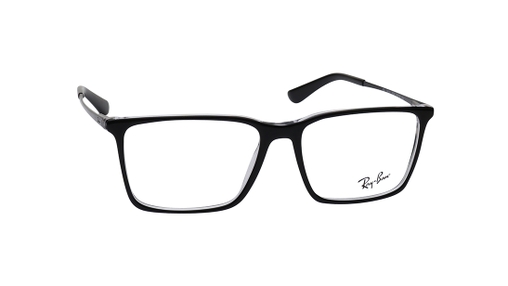 Image 2 of Black Square Eyeglasses for Men from Rayban Available at Titan Eye+