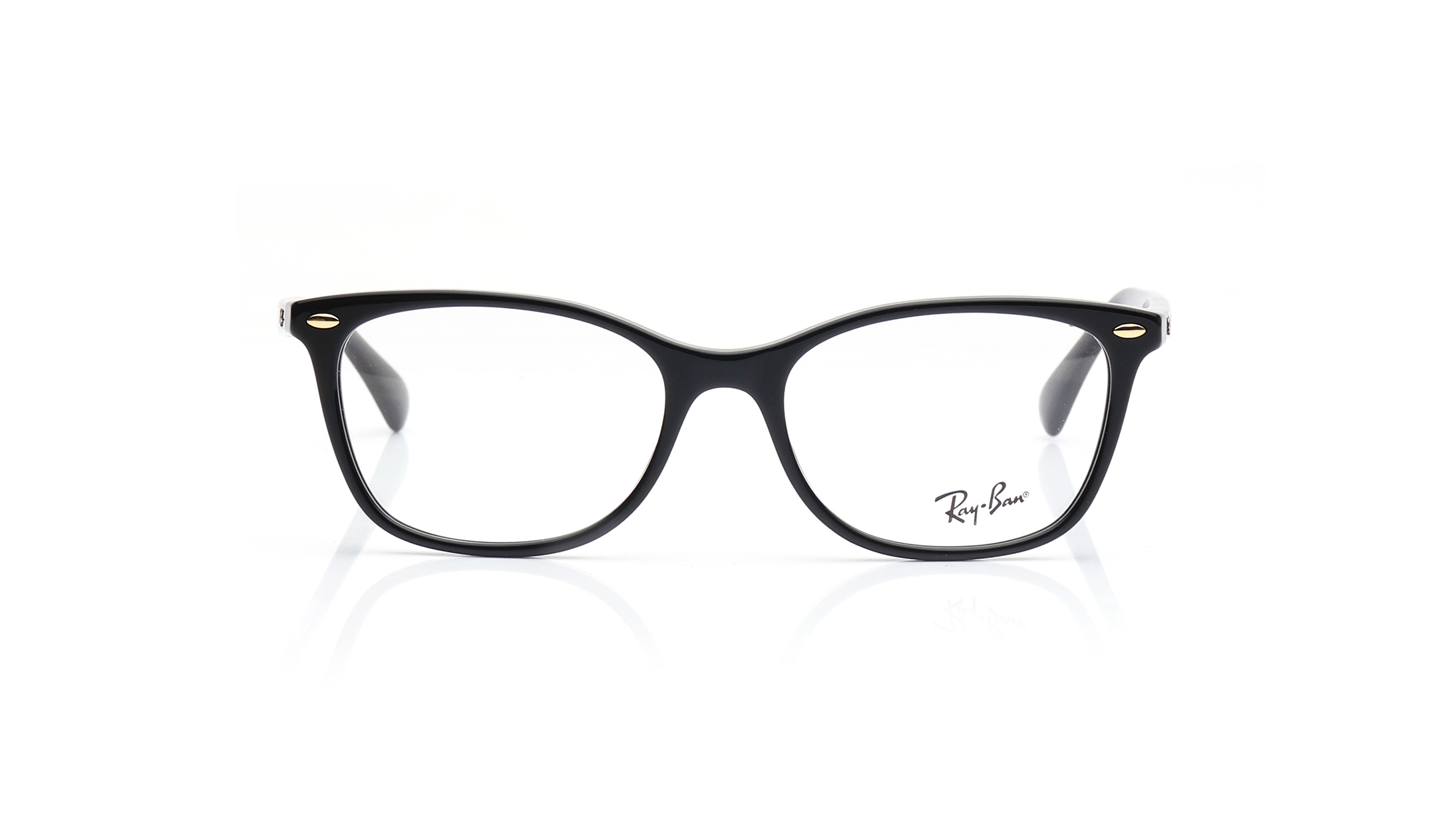 Image 1 of Black Square Eyeglasses for Men and Women from Rayban Available at Titan Eye+