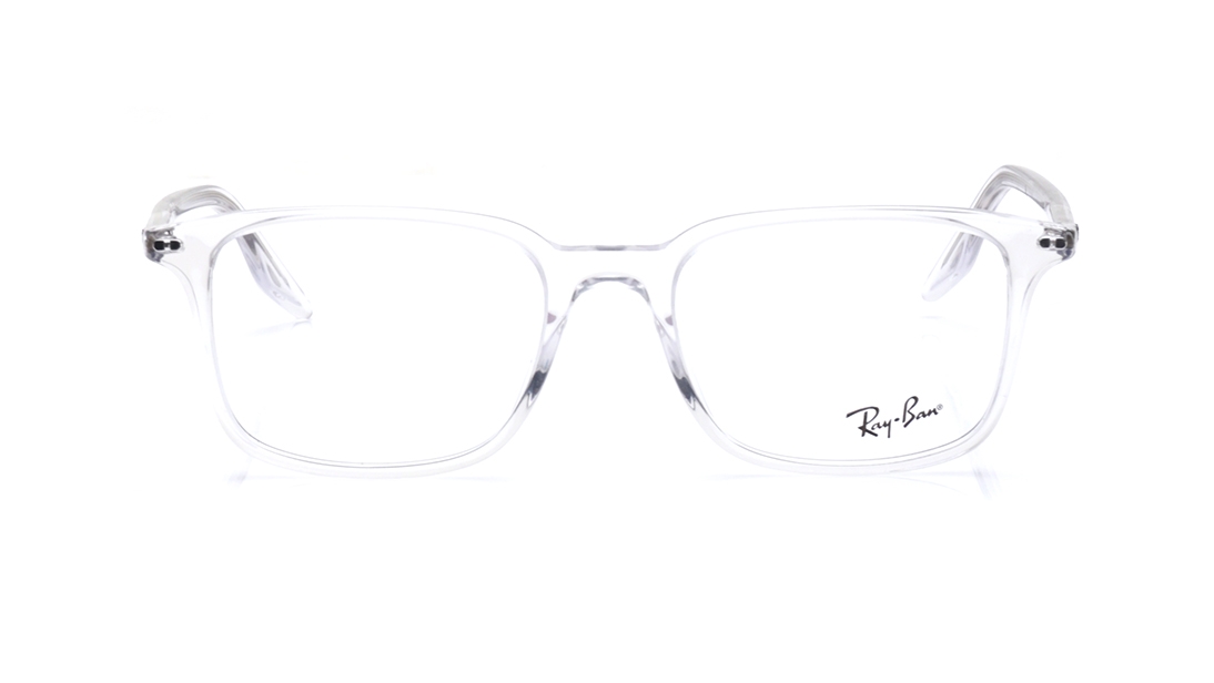 Image 1 of Transparent Rectangle Eyeglasses for Men and Women from Rayban Available at Titan Eye+
