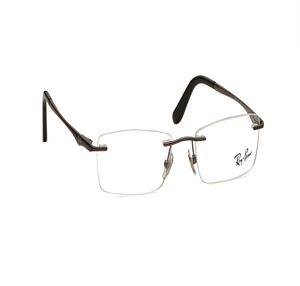 Image 2 of Grey Rectangle Eyeglasses for Men and Women from Rayban Available at Titan Eye+