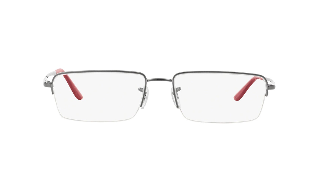 Image 1 of Grey Rectangle Eyeglasses for Men from Rayban Available at Titan Eye+